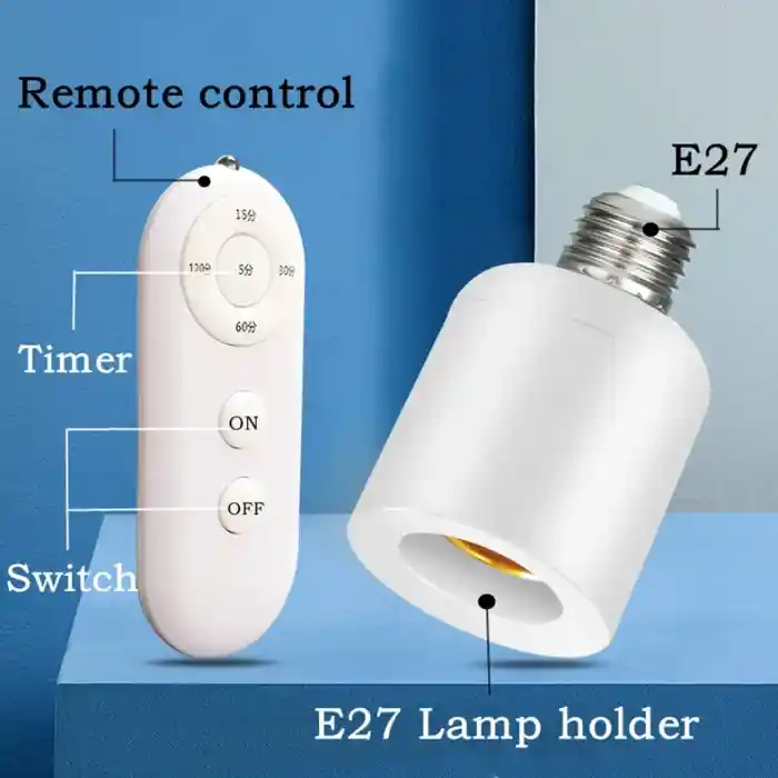 E27 Multiple Controls Wireless Remote Control Smart Timer Switch Lamp Holder 110V 220V Multi Light Timer Switch For Room Bedroom